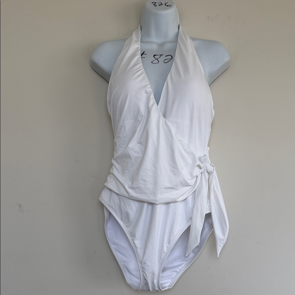 Ralph Lauren Black Label White Wrap Swimsuit - Picture 2 of 16